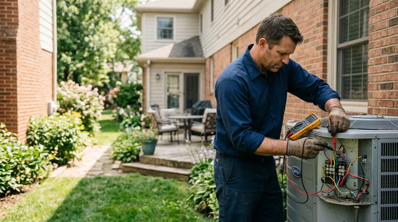 HVAC technician working near Dickerson Run, PA